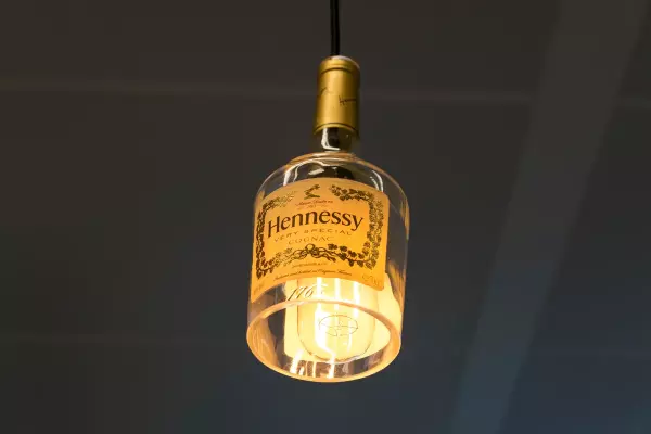 Lighting Moët Hennessy Lighting made with glass bottle
